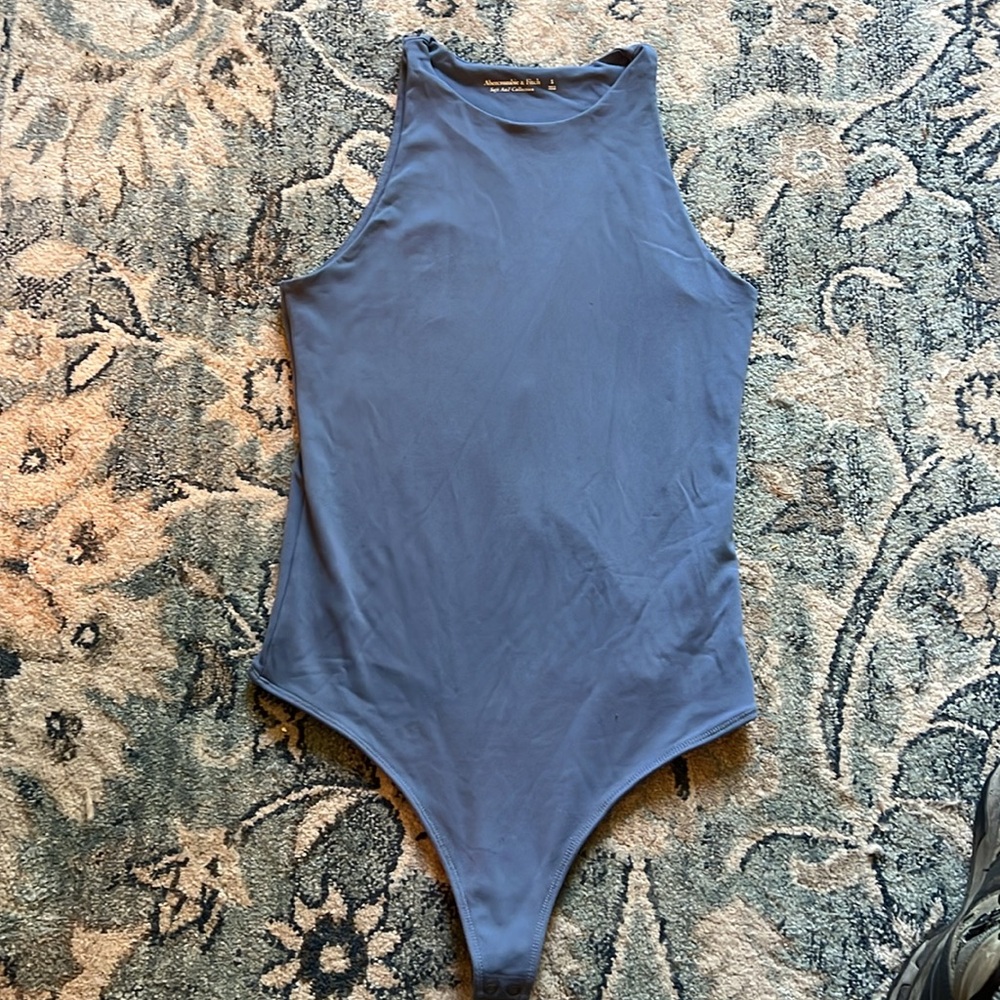 Abercrombie & fitch Soft AF Collection Blue Sleeveless Tank Bodysuit Size Small - Picture 2 of 4